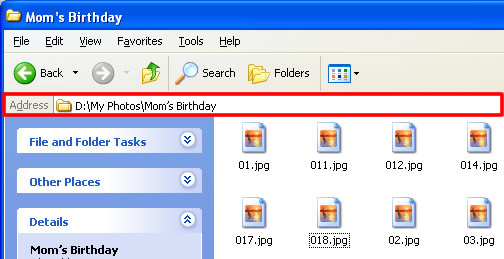 Create file directory as the old one